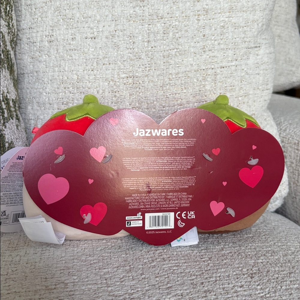 5” Scarlet Strawberry Plush - Red and Brown/Cream Decorative Plush - Picture 3 of 3